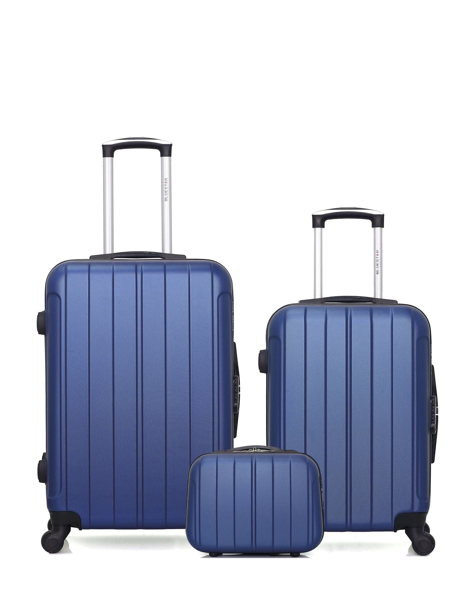 Lot de 3 Valises Rigides Taille Moyenne, Cabine et Vanity NAPOLI