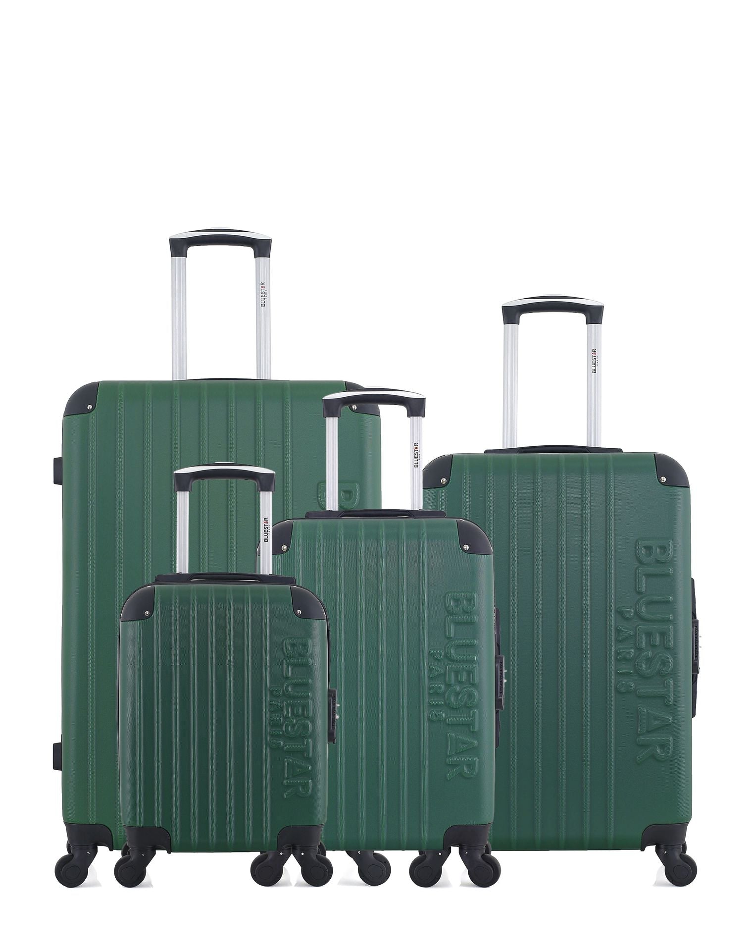 Lot de 4 Valises Rigides Grand Format, Taille Moyenne, Cabine et Cabine XXS BUCAREST