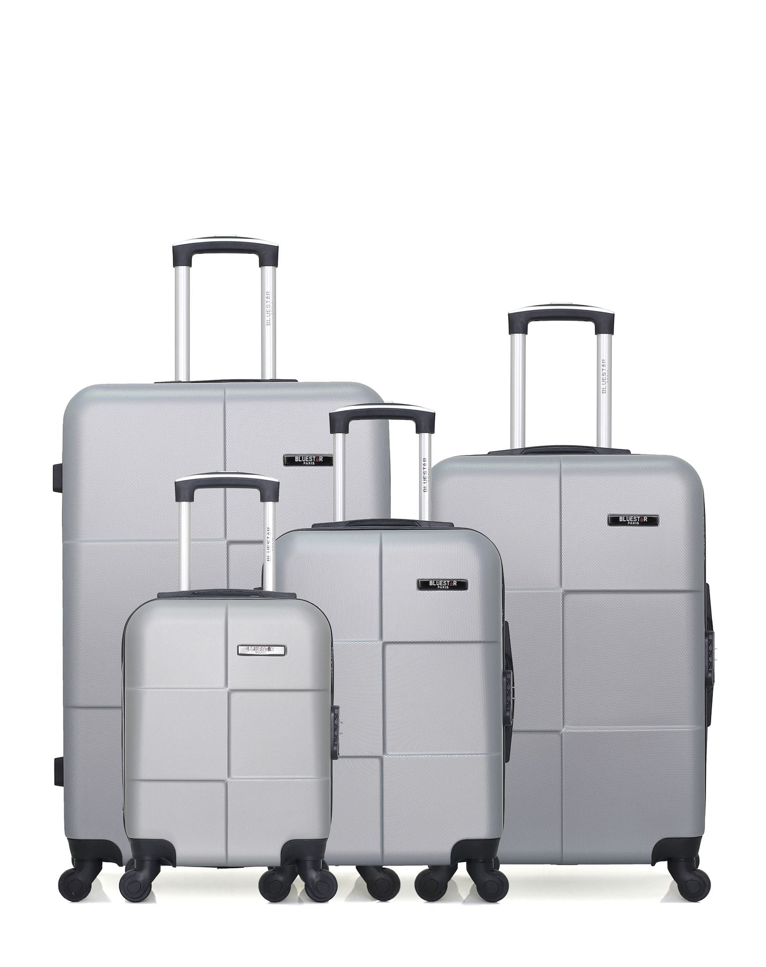 Lot de 4 Valises Rigides Grand Format, Taille Moyenne, Cabine et Cabine XXS MIAMI