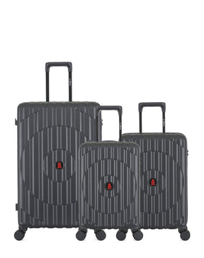 Lot de 3 Valises Rigides Grand Format, Cabine et Cabine XS ODEON