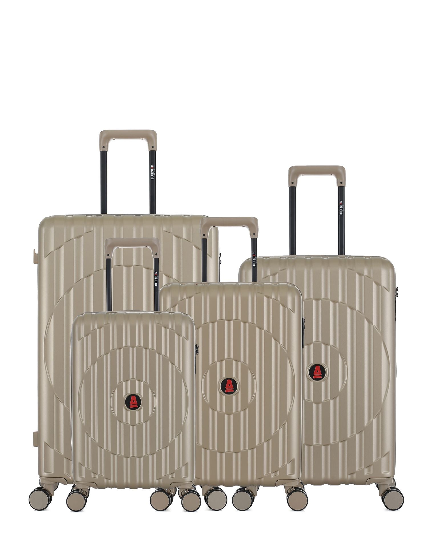Lot de 4 Valises Rigides Grand Format, Taille Moyenne, Cabine et Cabine XS ODEON
