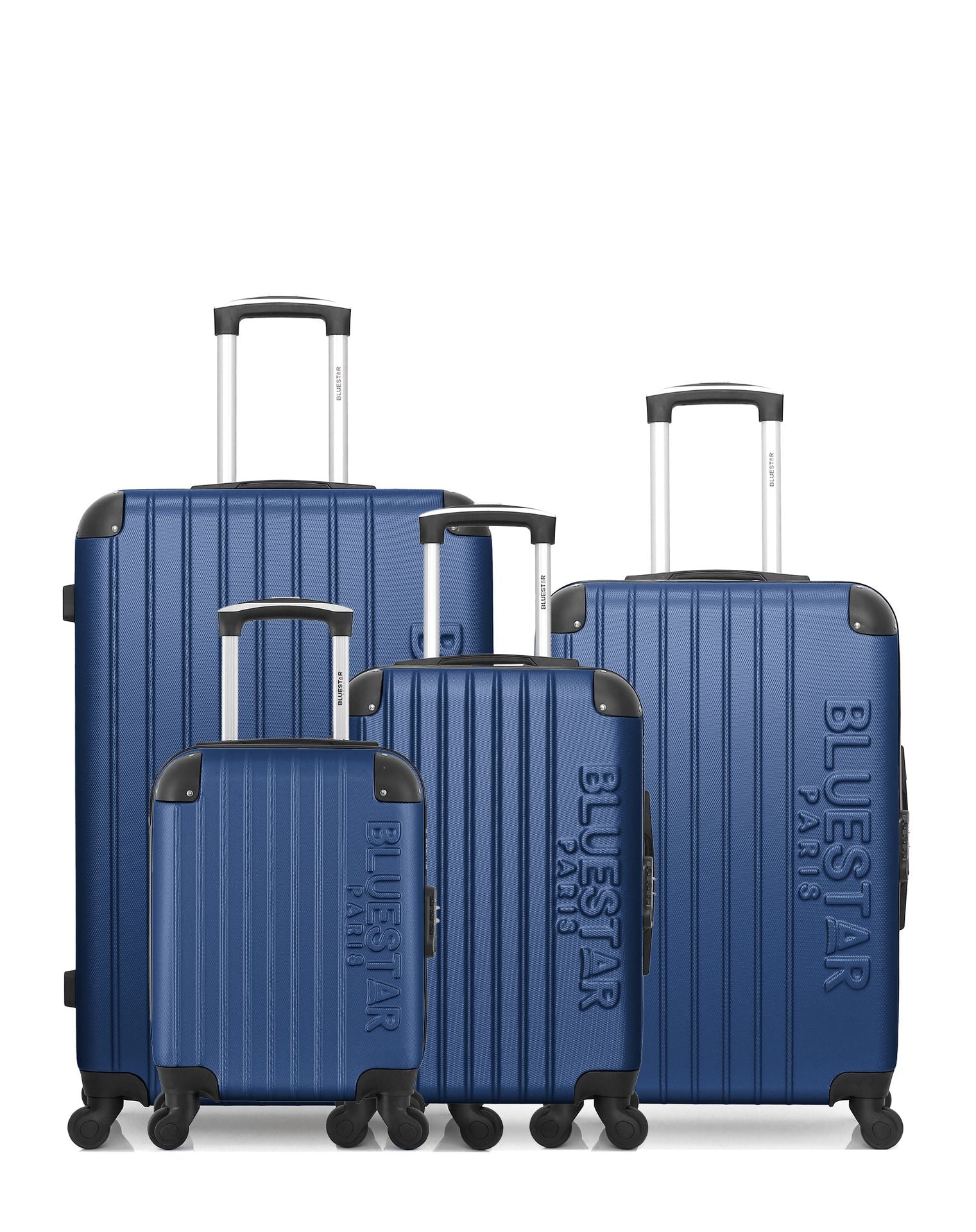 Lot de 4 Valises Rigides Grand Format, Taille Moyenne, Cabine et Cabine XXS BUCAREST