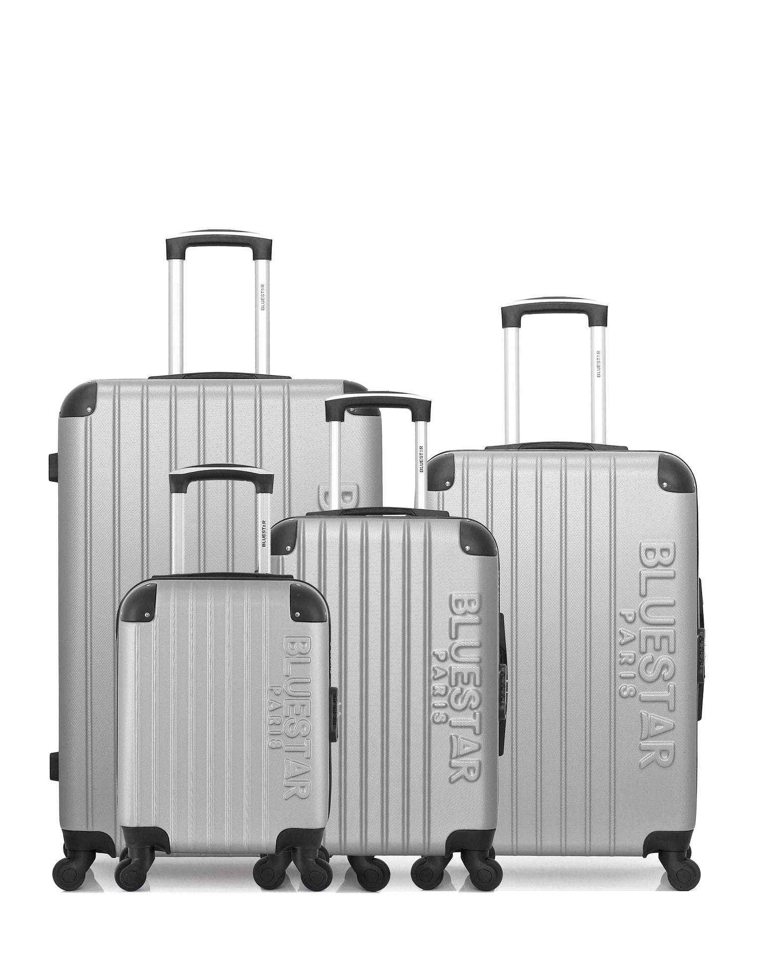 Lot de 4 Valises Rigides Grand Format, Taille Moyenne, Cabine et Cabine XXS BUCAREST