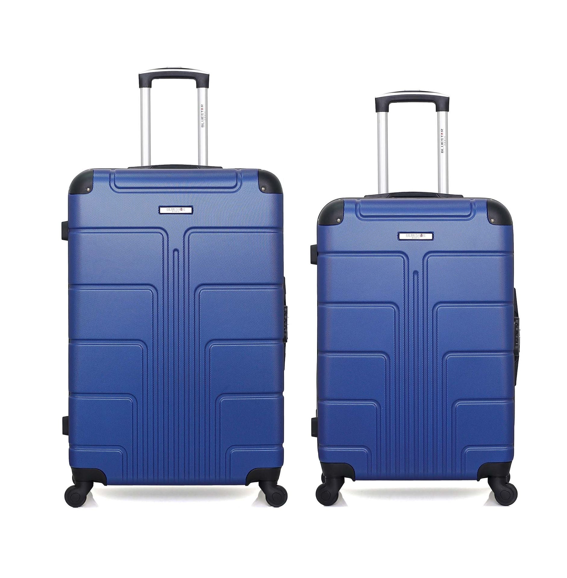 Set De Bagages Travel Select Amsterdam - 8 Pièces (2 Valises + Sac + Cubes), Extensible, Polyester 1200D, Bleu Marine