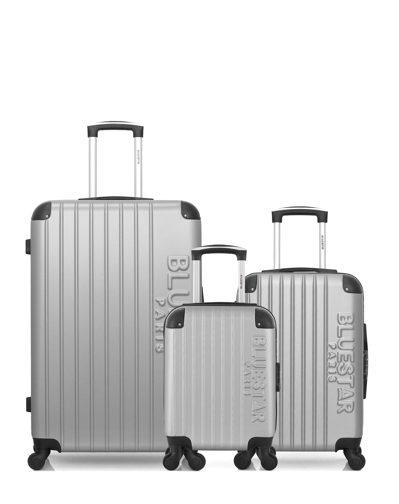 Lot de 3 Valises Rigides Grand Format, Cabine et Cabine XXS BUCAREST