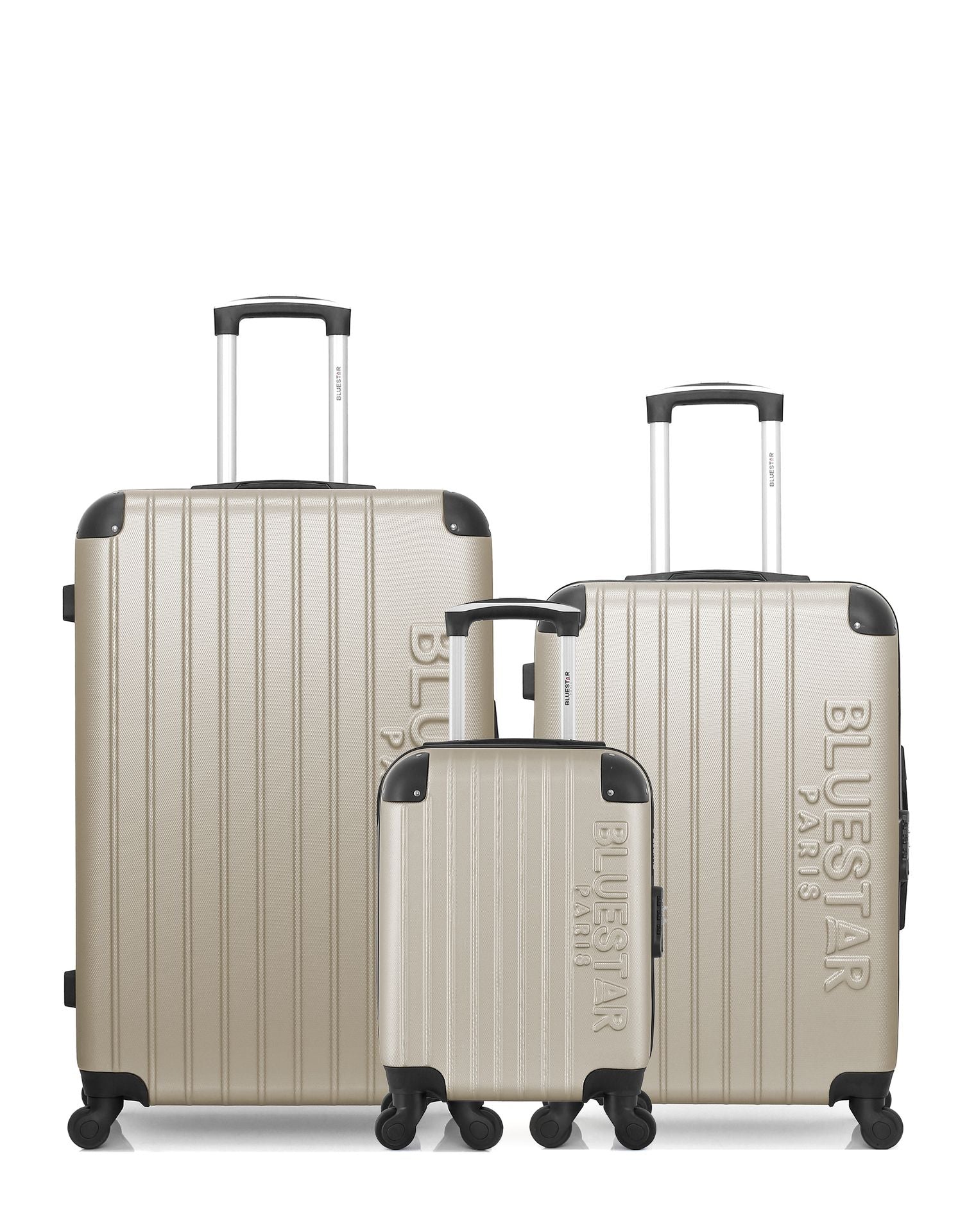 Lot de 3 Valises Rigides Grand Format, Taille Moyenne et Cabine XXS BUCAREST