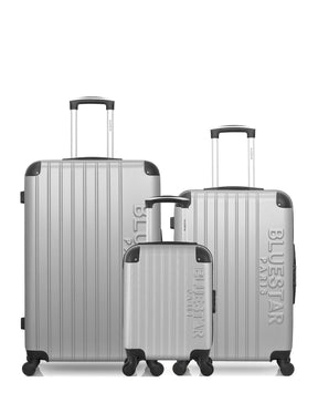 Lot de 3 Valises Rigides Grand Format, Taille Moyenne et Cabine XXS BUCAREST