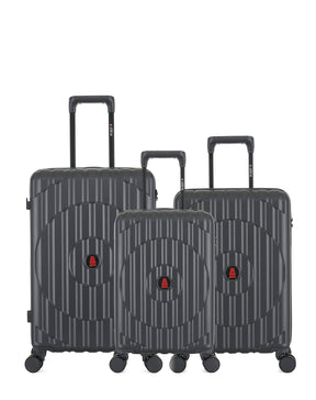 Lot de 3 Valises Rigides Taille Moyenne, Cabine et Cabine XS ODEON
