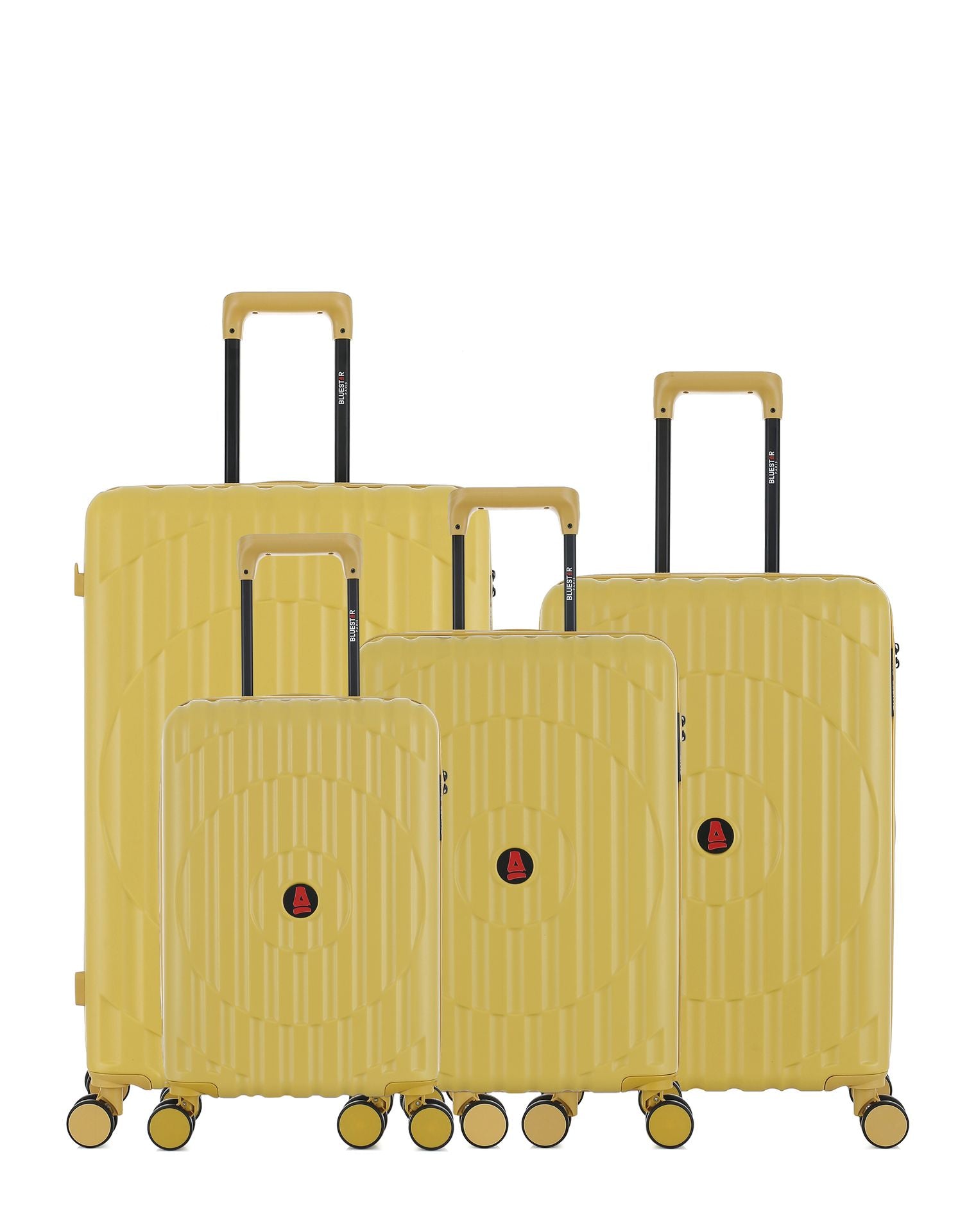 Lot de 4 Valises Rigides Grand Format, Taille Moyenne, Cabine et Cabine XS ODEON