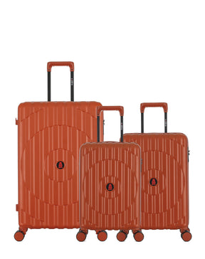 Lot de 3 Valises Rigides Grand Format, Cabine et Cabine XS ODEON