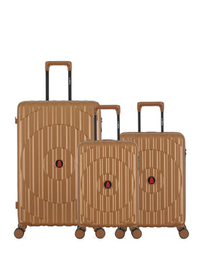 Lot de 3 Valises Rigides Grand Format, Cabine et Cabine XS ODEON