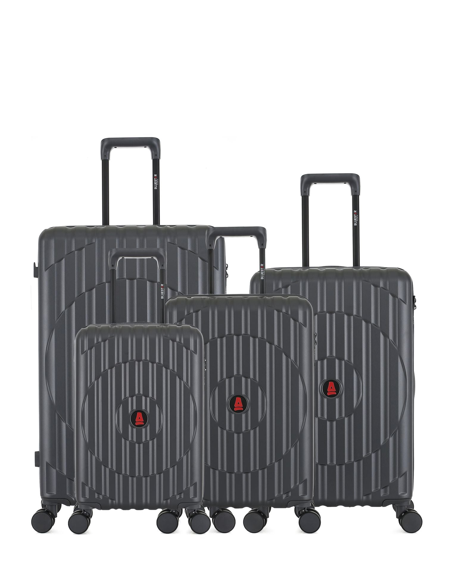 Lot de 4 Valises Rigides Grand Format, Taille Moyenne, Cabine et Cabine XS ODEON