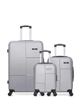 Lot de 3 Valises Rigides Grand Format, Cabine et Cabine XXS MIAMI