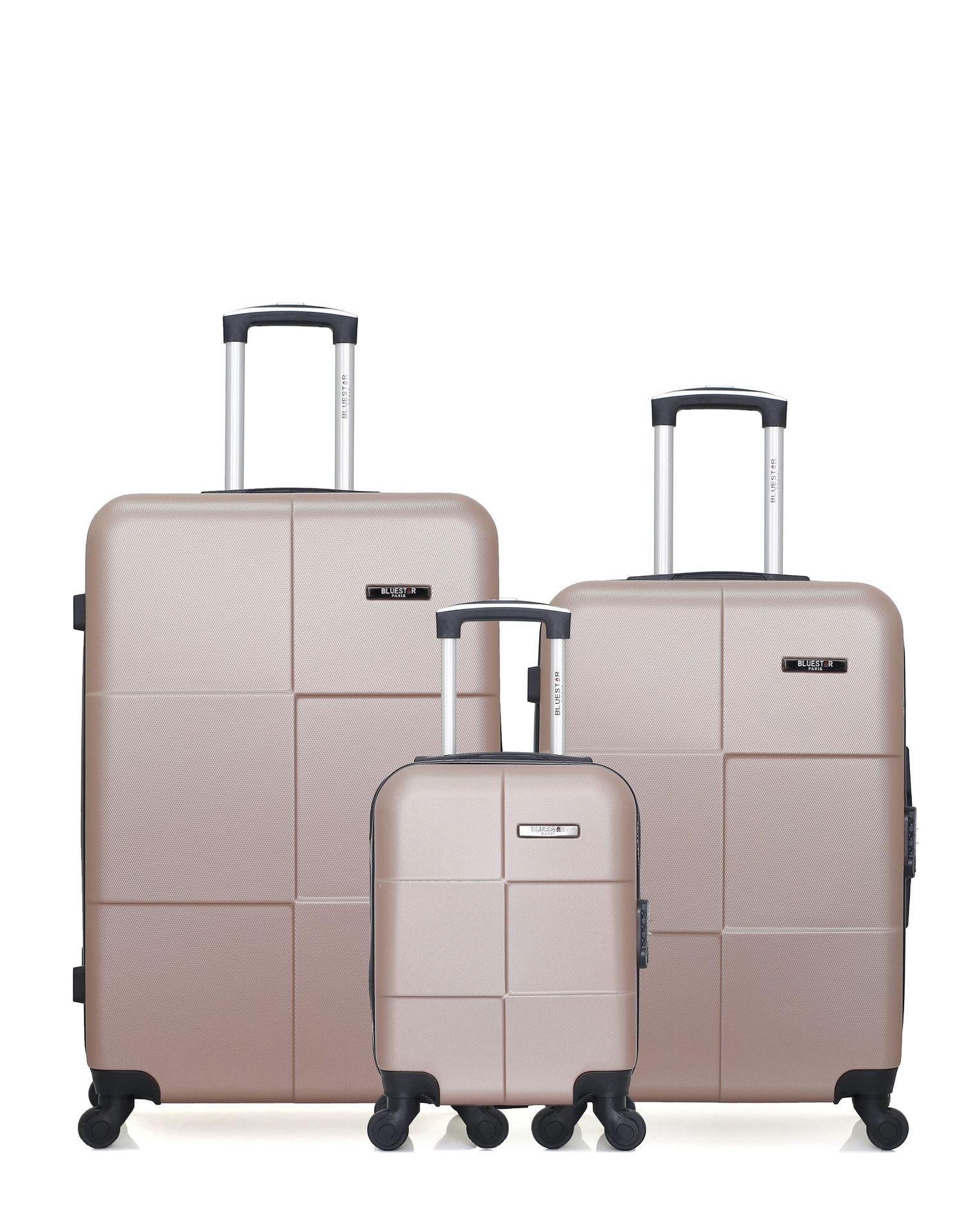 Lot de 3 Valises Rigides Grand Format, Taille Moyenne et Cabine XXS MIAMI