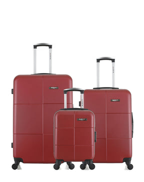 Lot de 3 Valises Rigides Grand Format, Taille Moyenne et Cabine XXS MIAMI