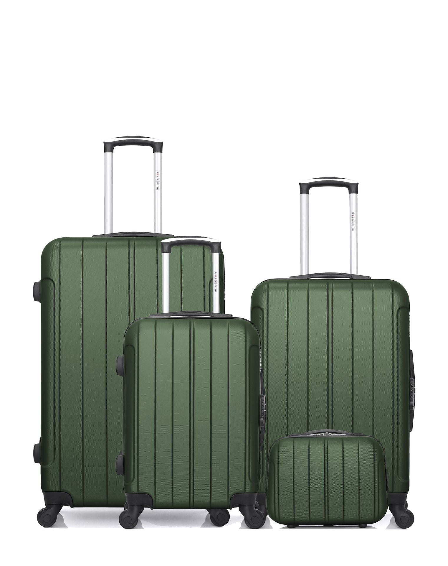 Lot de 4 Valises Rigides Grand Format, Taille Moyenne, Cabine et Vanity NAPOLI