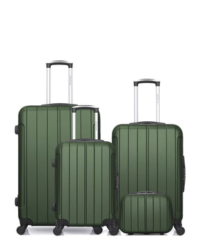 Lot de 4 Valises Rigides Grand Format, Taille Moyenne, Cabine et Vanity NAPOLI