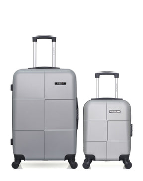 Lot de 2 Valises Rigides Taille Moyenne et Cabine XXS MIAMI