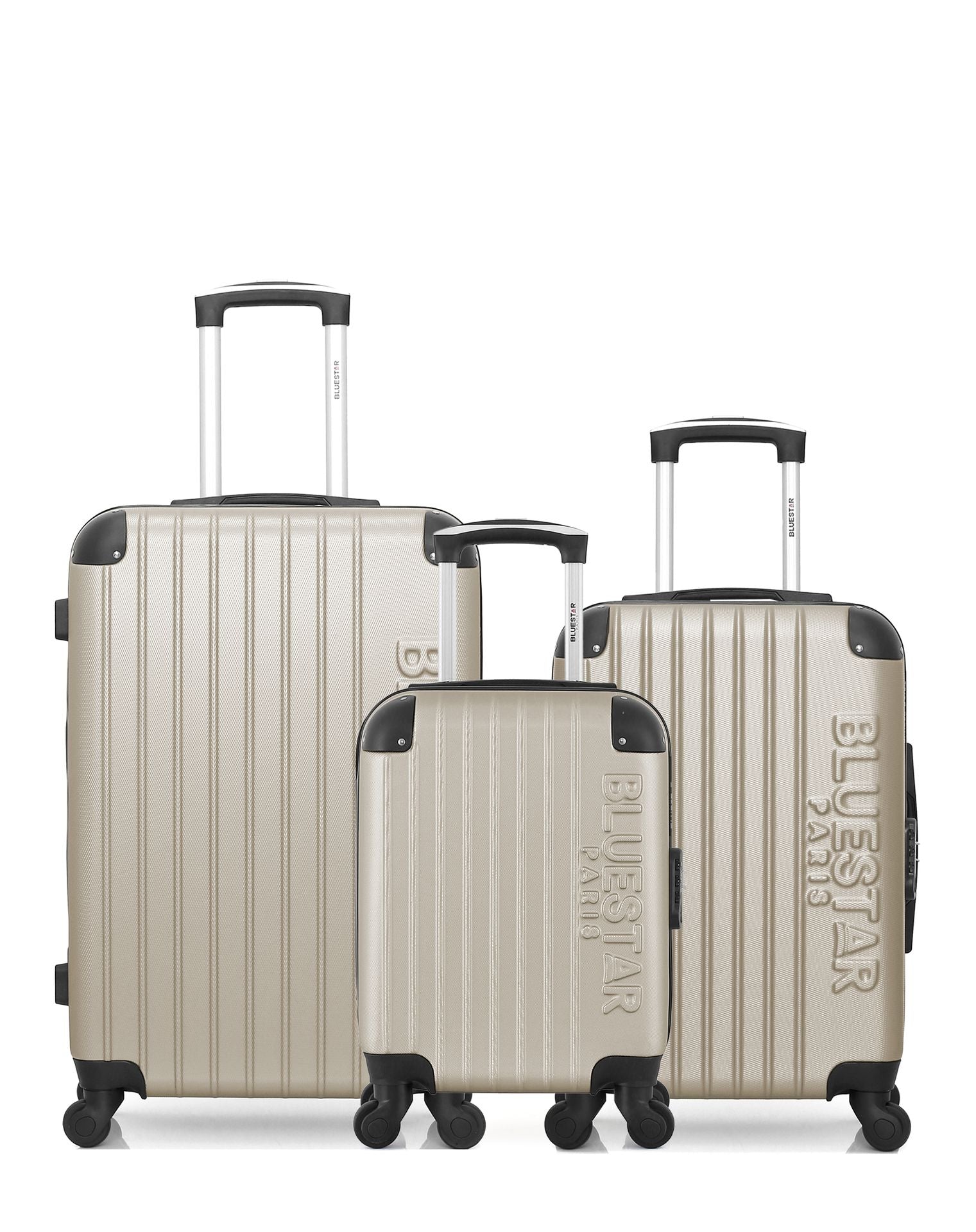 Lot de 3 Valises Rigides Taille Moyenne, Cabine et Cabine XXS BUCAREST