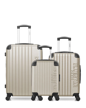 Lot de 3 Valises Rigides Taille Moyenne, Cabine et Cabine XXS BUCAREST