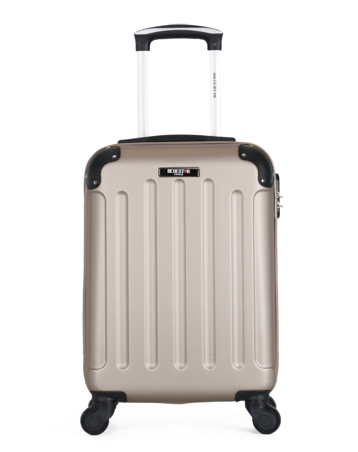 Petite valise cabine bleu marine en matériau durable AIRPORT MODE